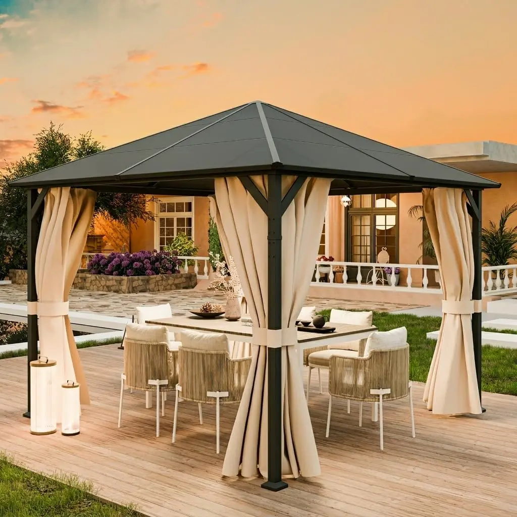 UDPATIO Tonnelle de Jardin 3x3m Imperméable