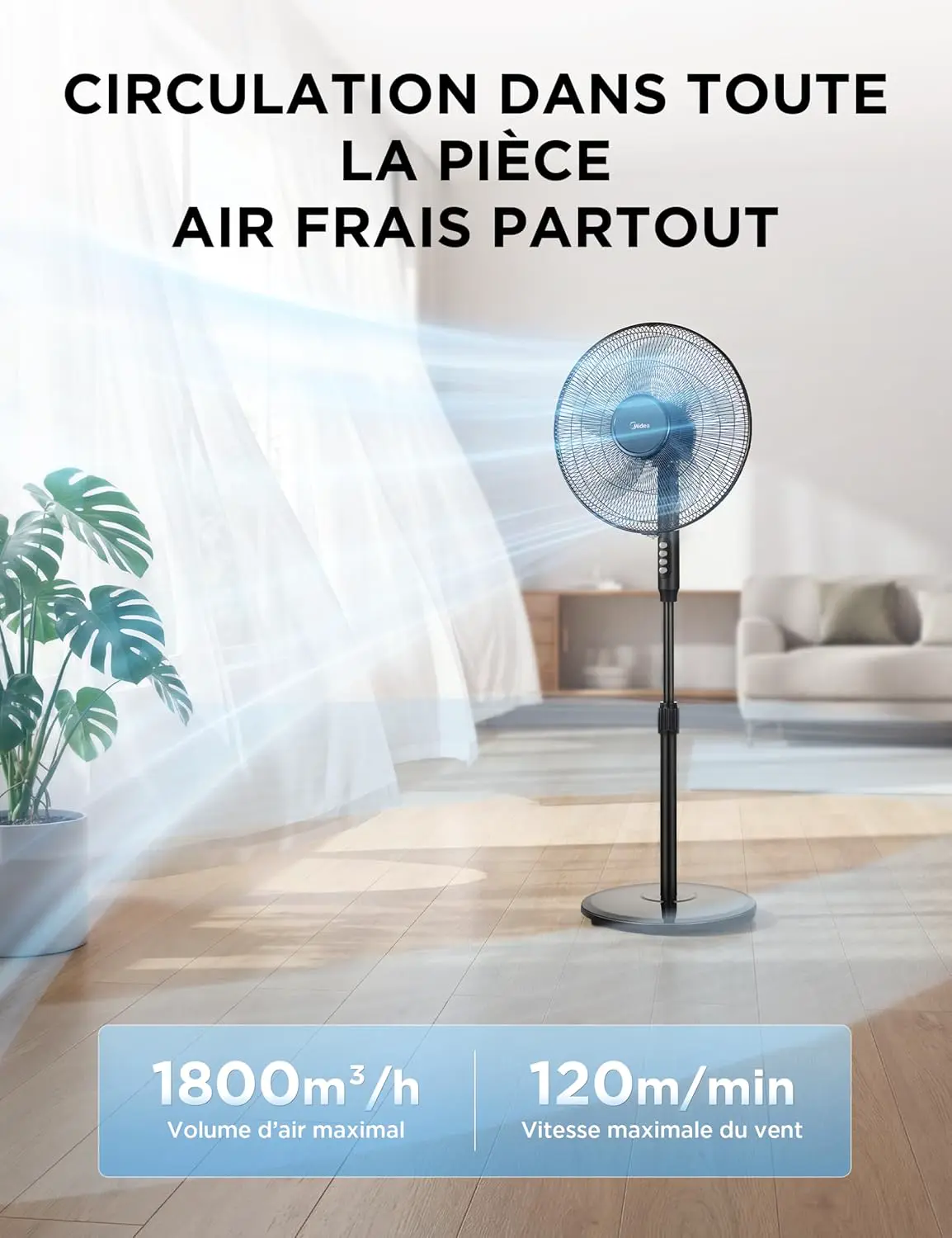 Ventilateur noir vue 5