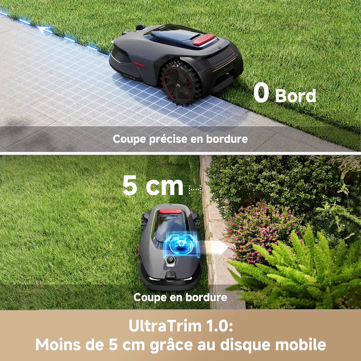 Robot tondeuse 800 m² vue 3