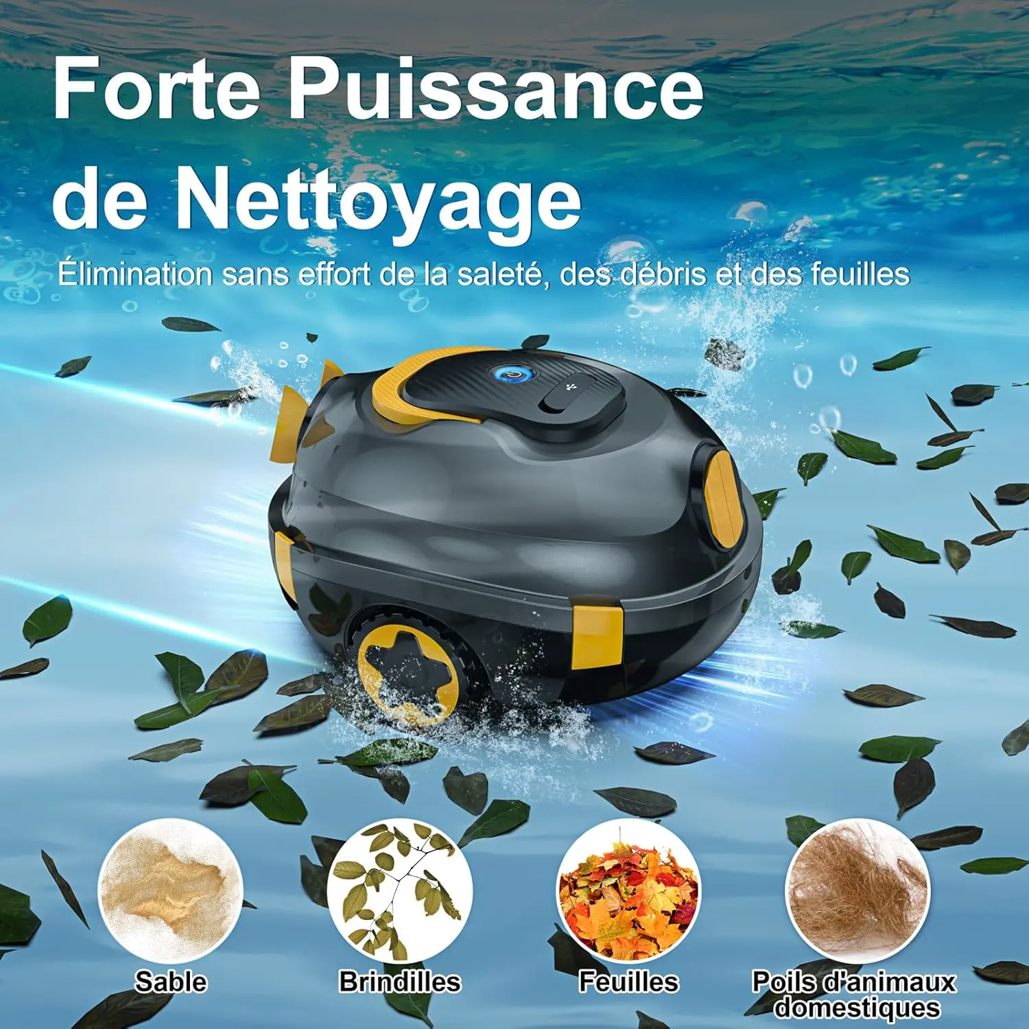 Robot piscine sable 110 m² vue 2
