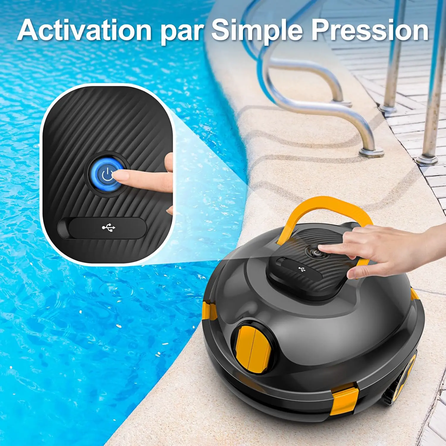 Robot piscine sable 110 m² vue 7