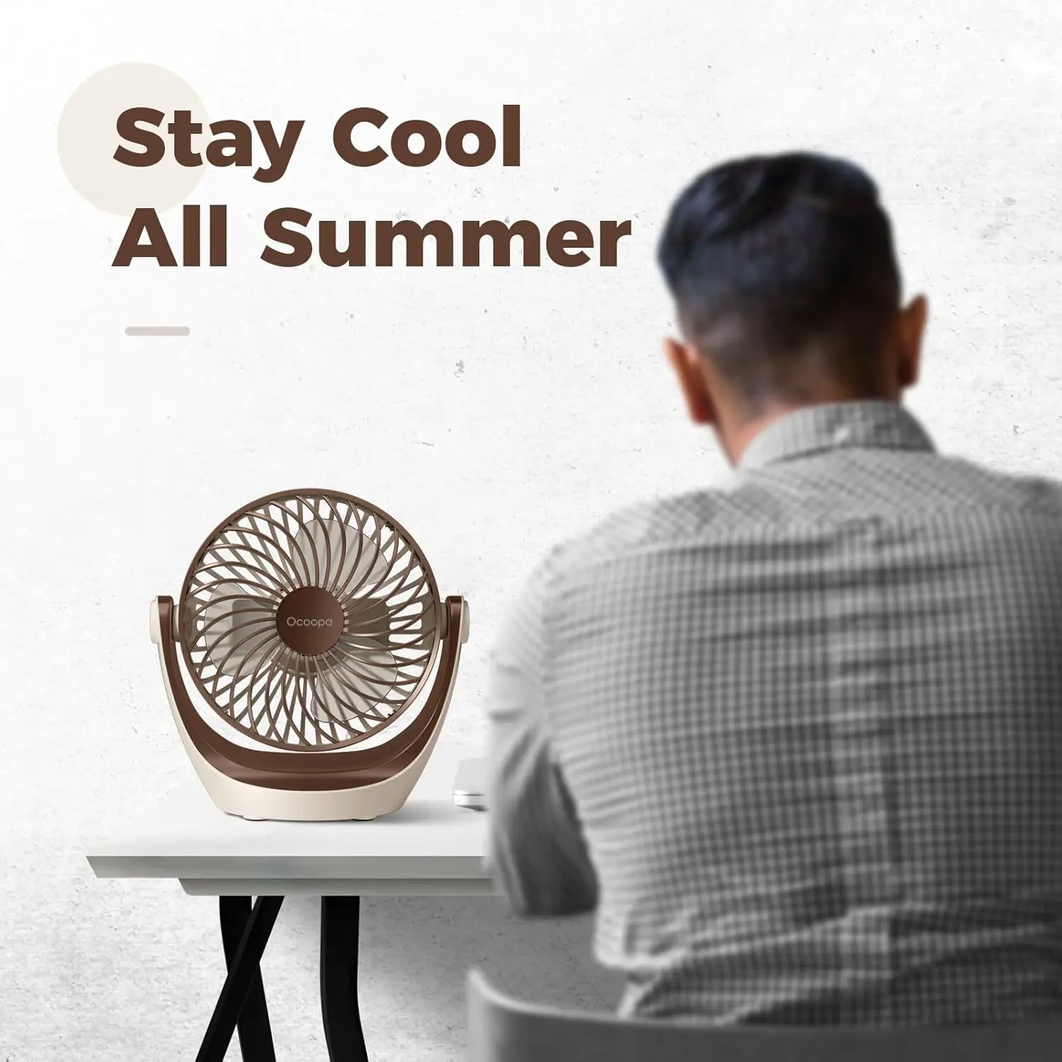 Ventilateur marron 10 x 9 cm vue 7