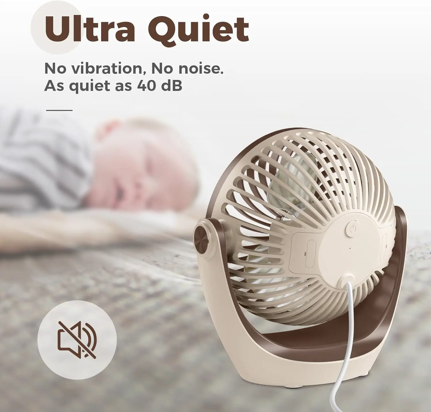 Ventilateur marron 10 x 9 cm vue 8