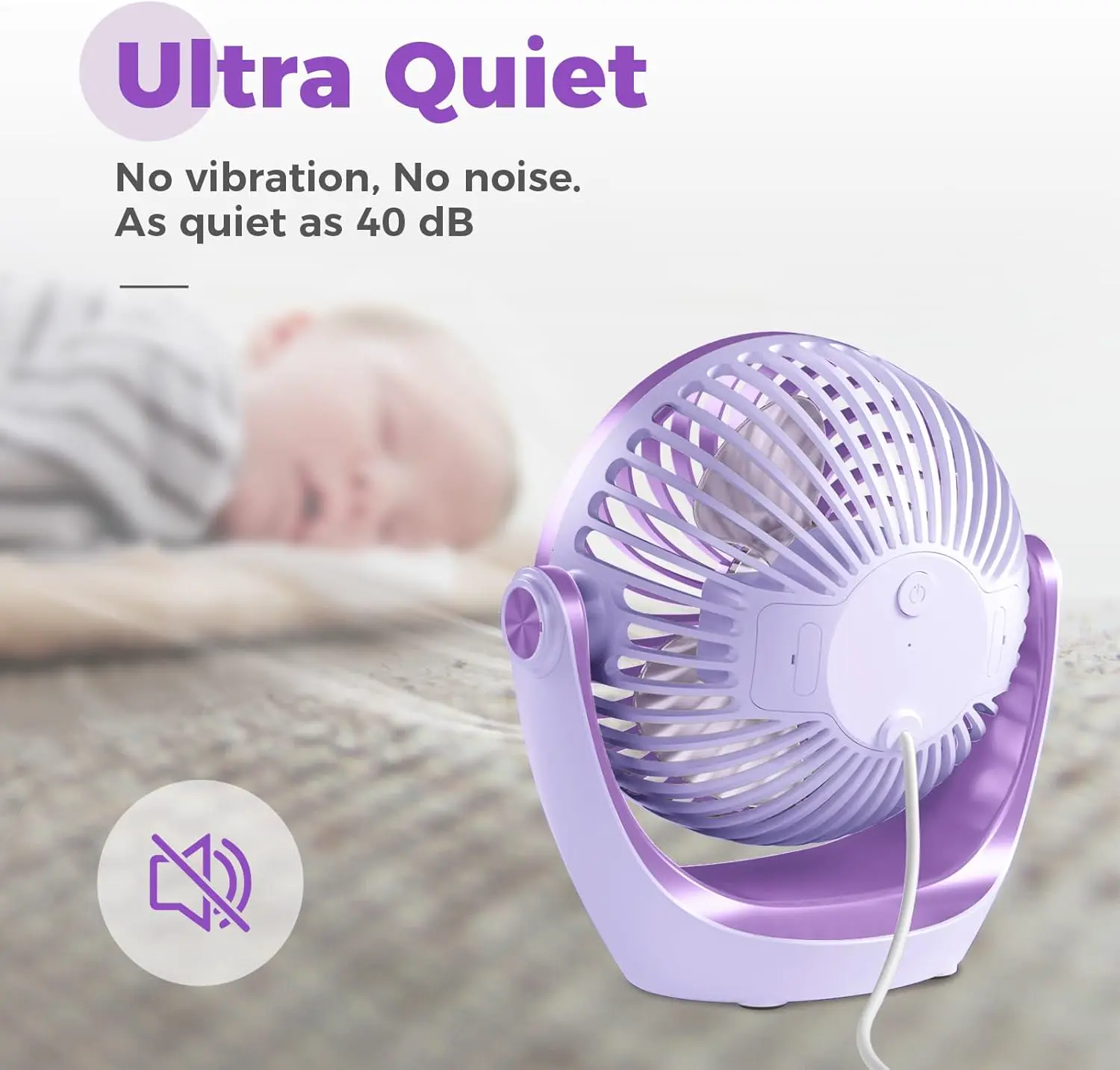 Ventilateur OCOOPA Ventilateur USB - Petit ventilateur de tabl… vue 8