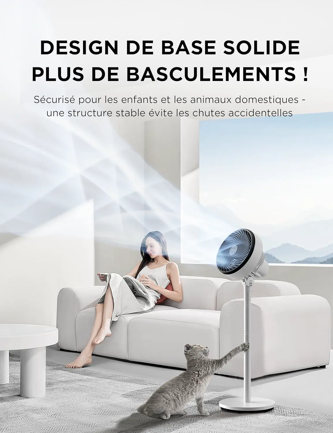 Ventilateur blanc vue 3