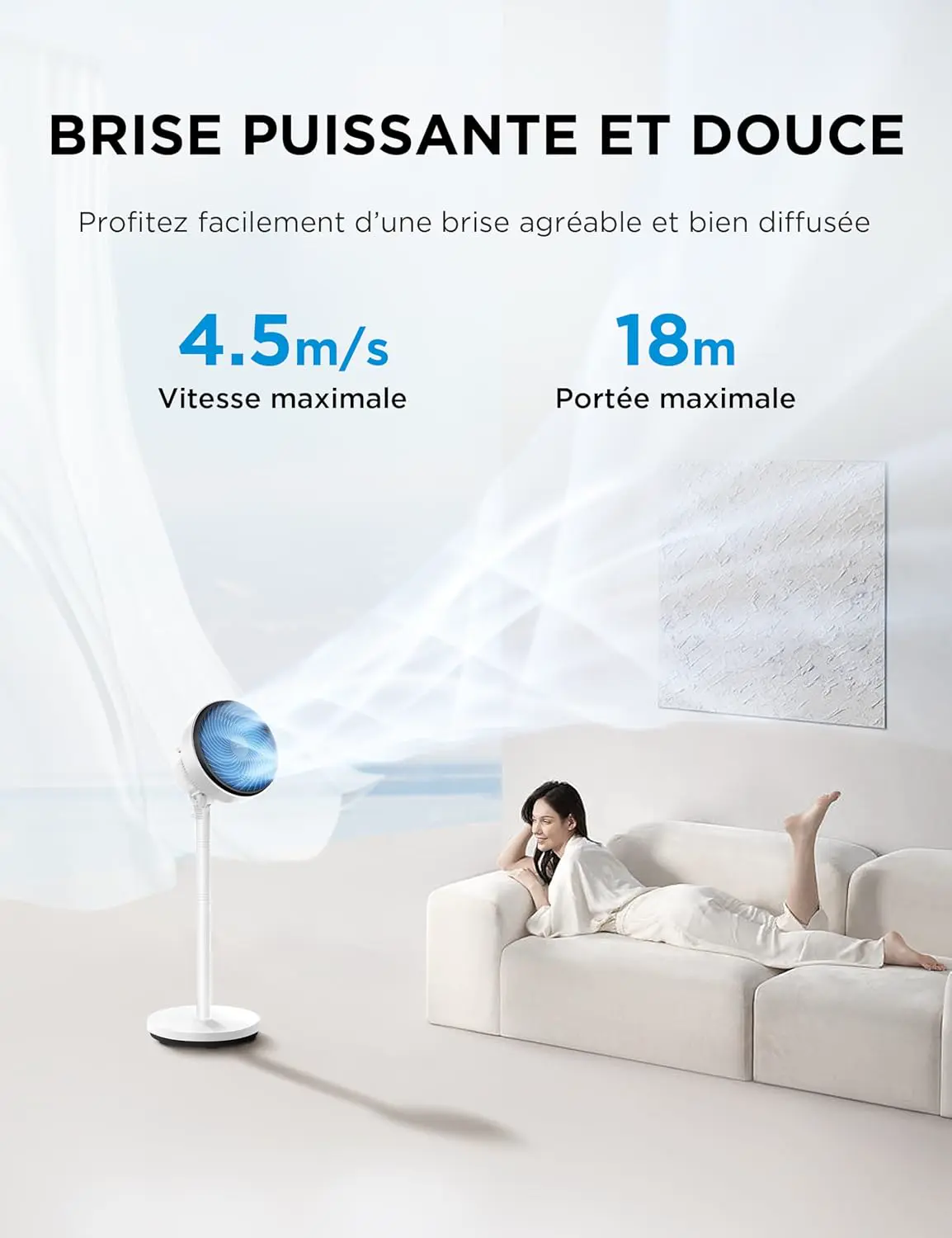 Ventilateur blanc vue 6