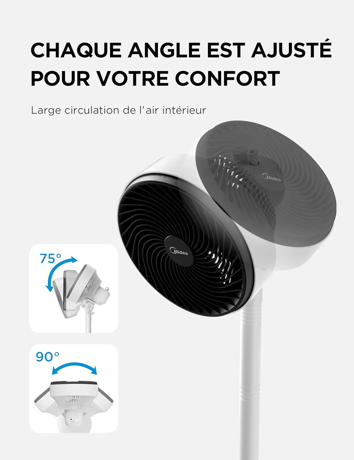 Ventilateur blanc vue 7