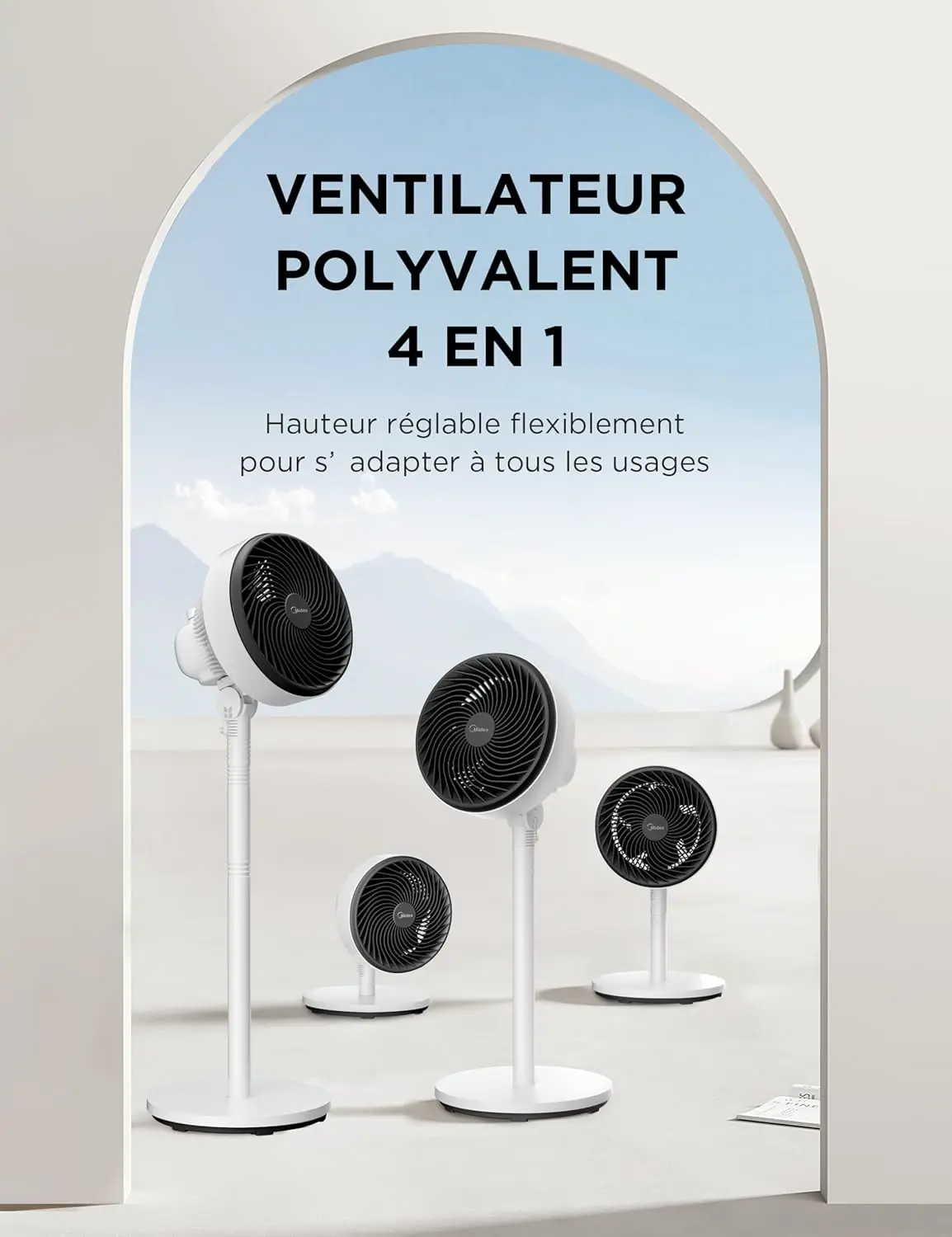 Ventilateur blanc vue 8