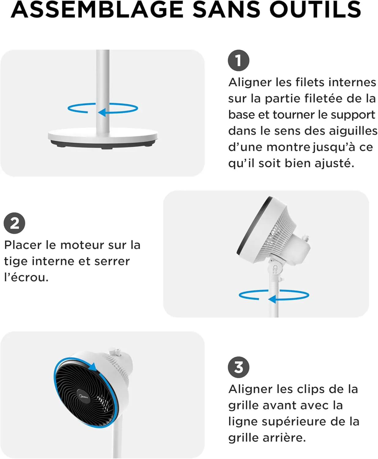 Ventilateur blanc vue 9