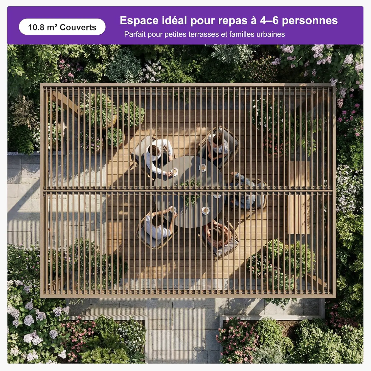 Pergola en aluminium 24 m² vue 6