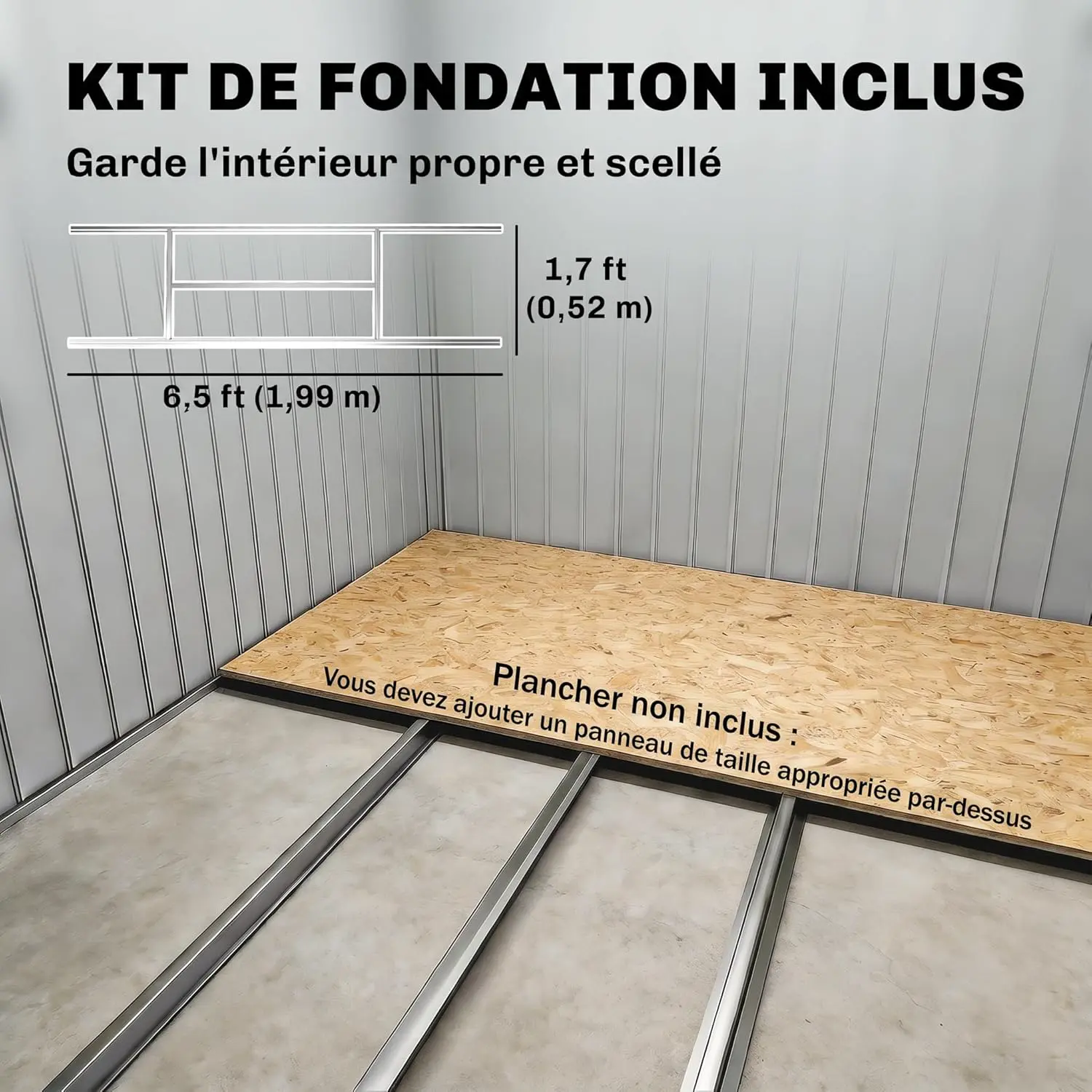 Abri de jardin en métal en acier marron 2,77 m² vue 5