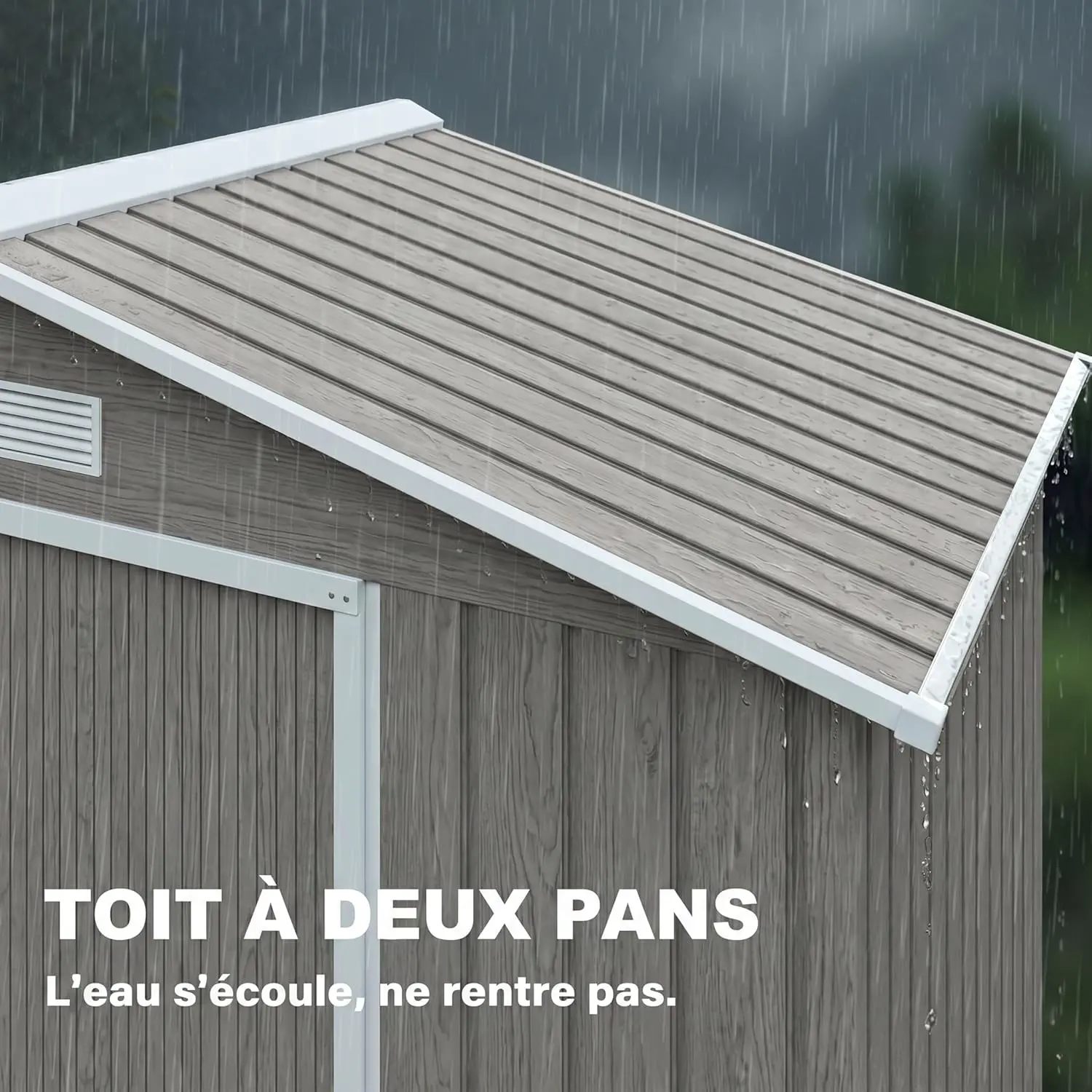 Abri de jardin en métal en acier marron 2,77 m² vue 6
