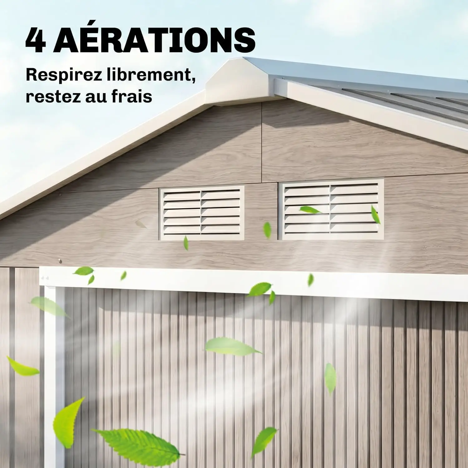 Abri de jardin en métal en acier marron 2,77 m² vue 7