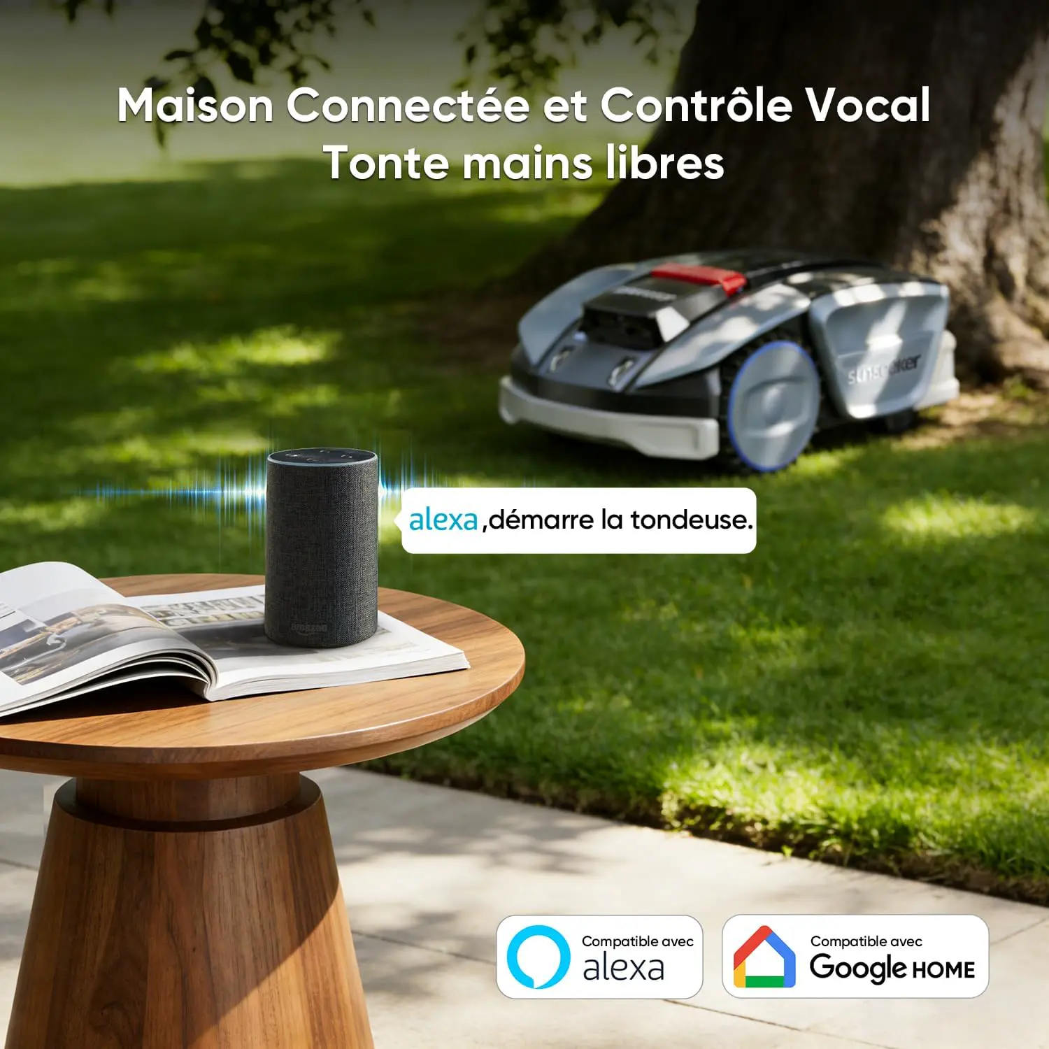 Robot tondeuse gris 800 m² vue 9