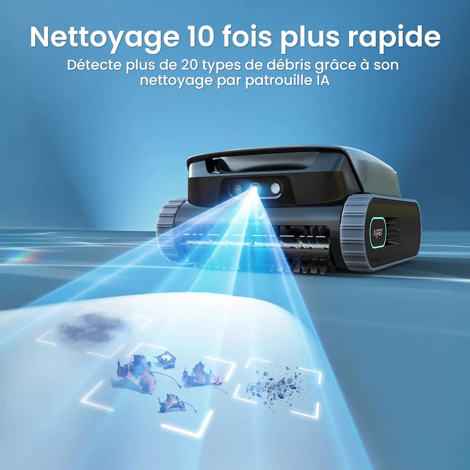 Robot piscine sable 200 m² vue 2