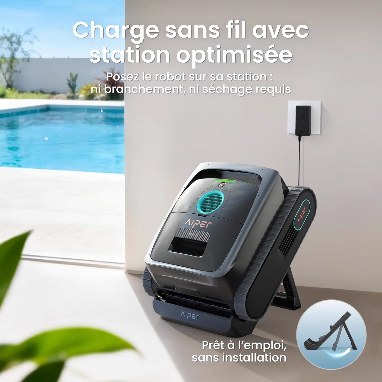 Robot piscine sable 200 m² vue 5