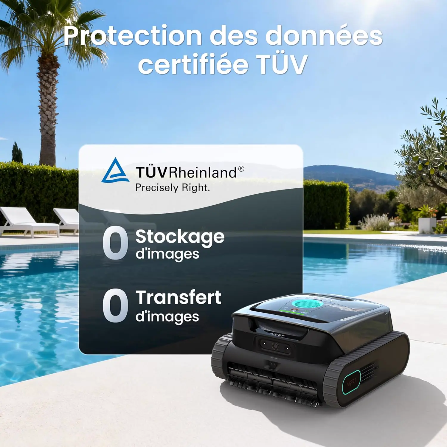Robot piscine sable 200 m² vue 9