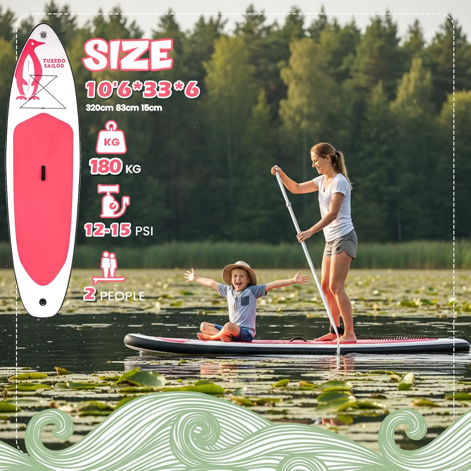 Paddle gonflable Tuxedo Sailor Paddle Gonflable Adulte vue 2