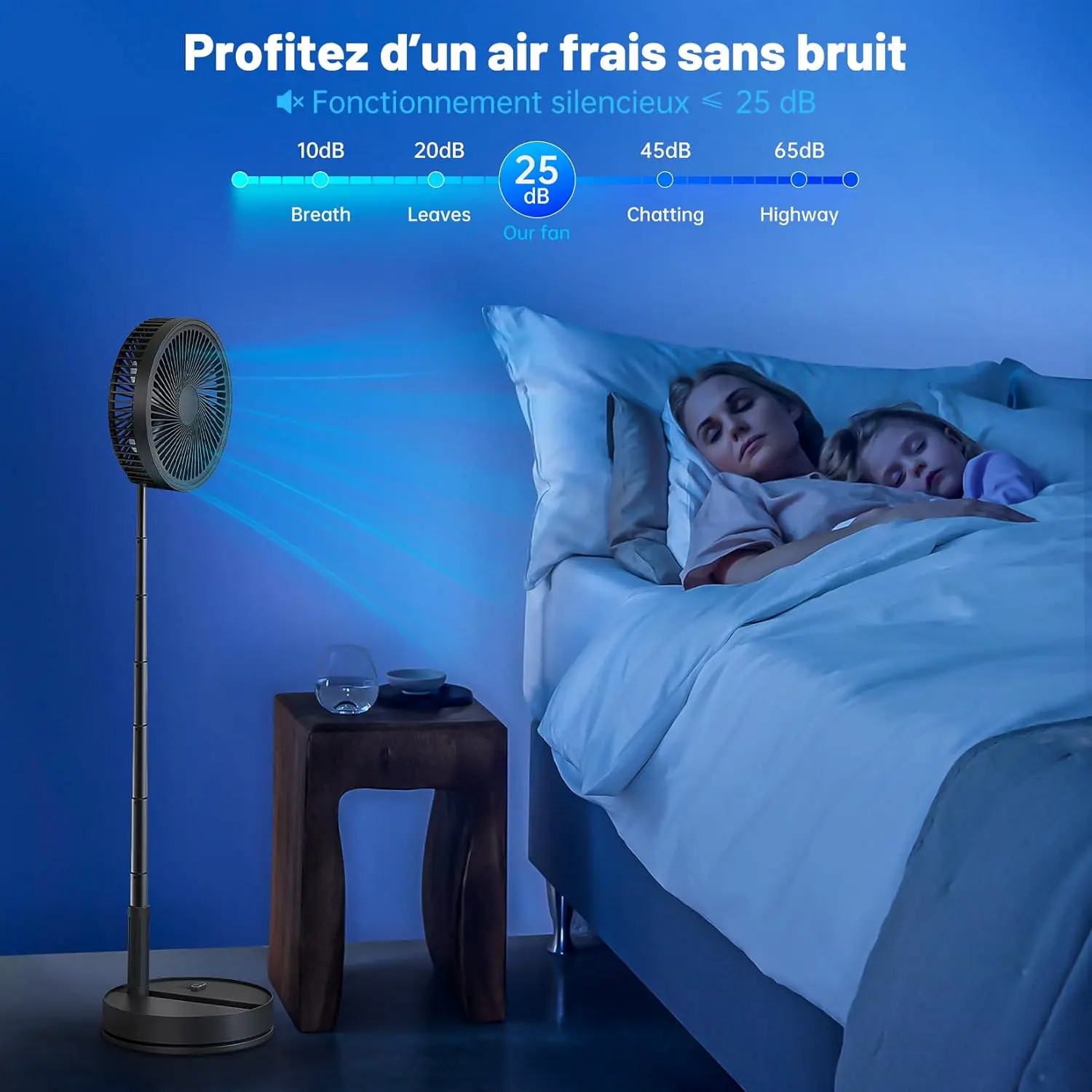 Ventilateur noir vue 3