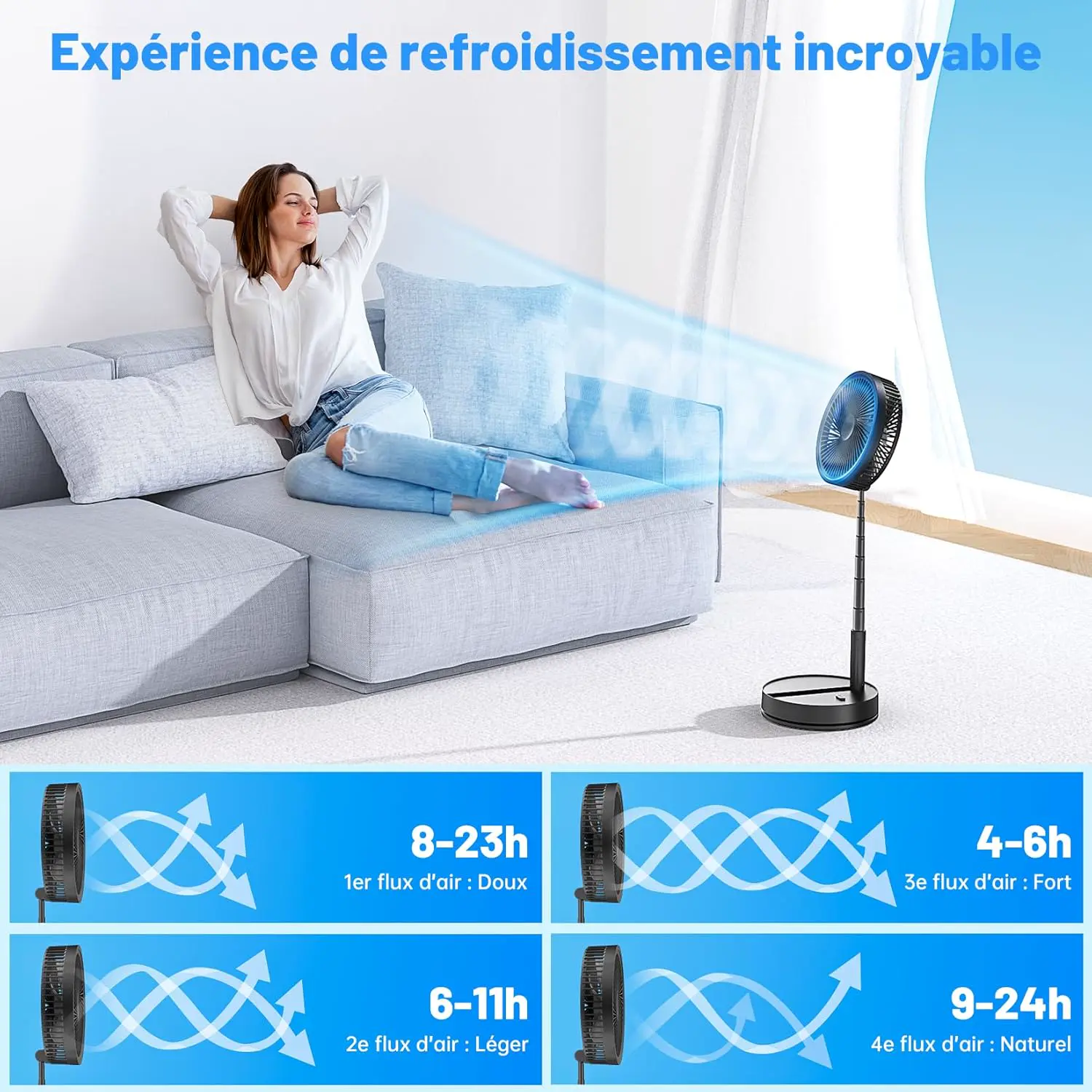 Ventilateur noir vue 6