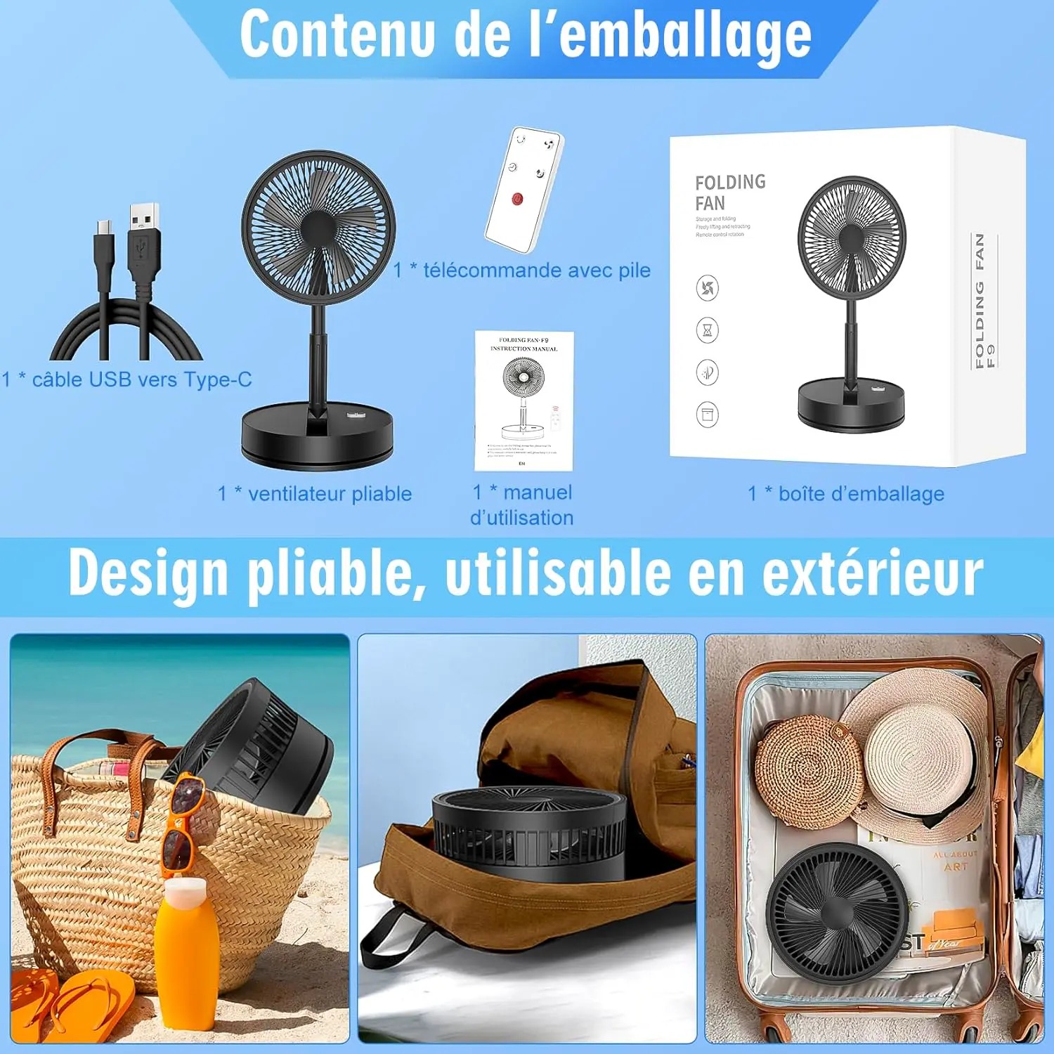 Ventilateur noir vue 7