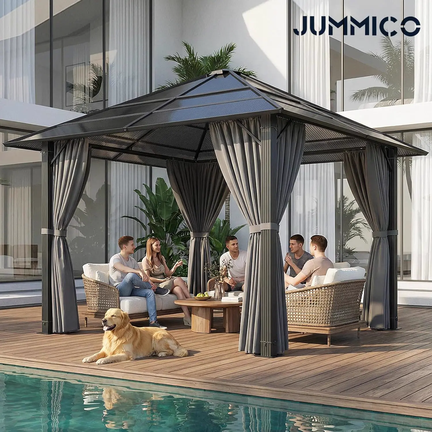 Pergola en aluminium 3x3m vue 8