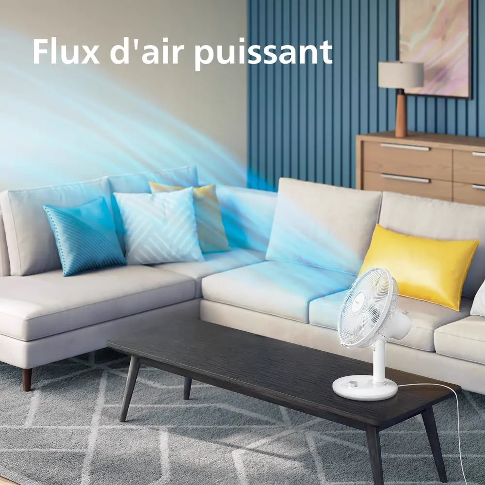 Ventilateur blanc vue 3