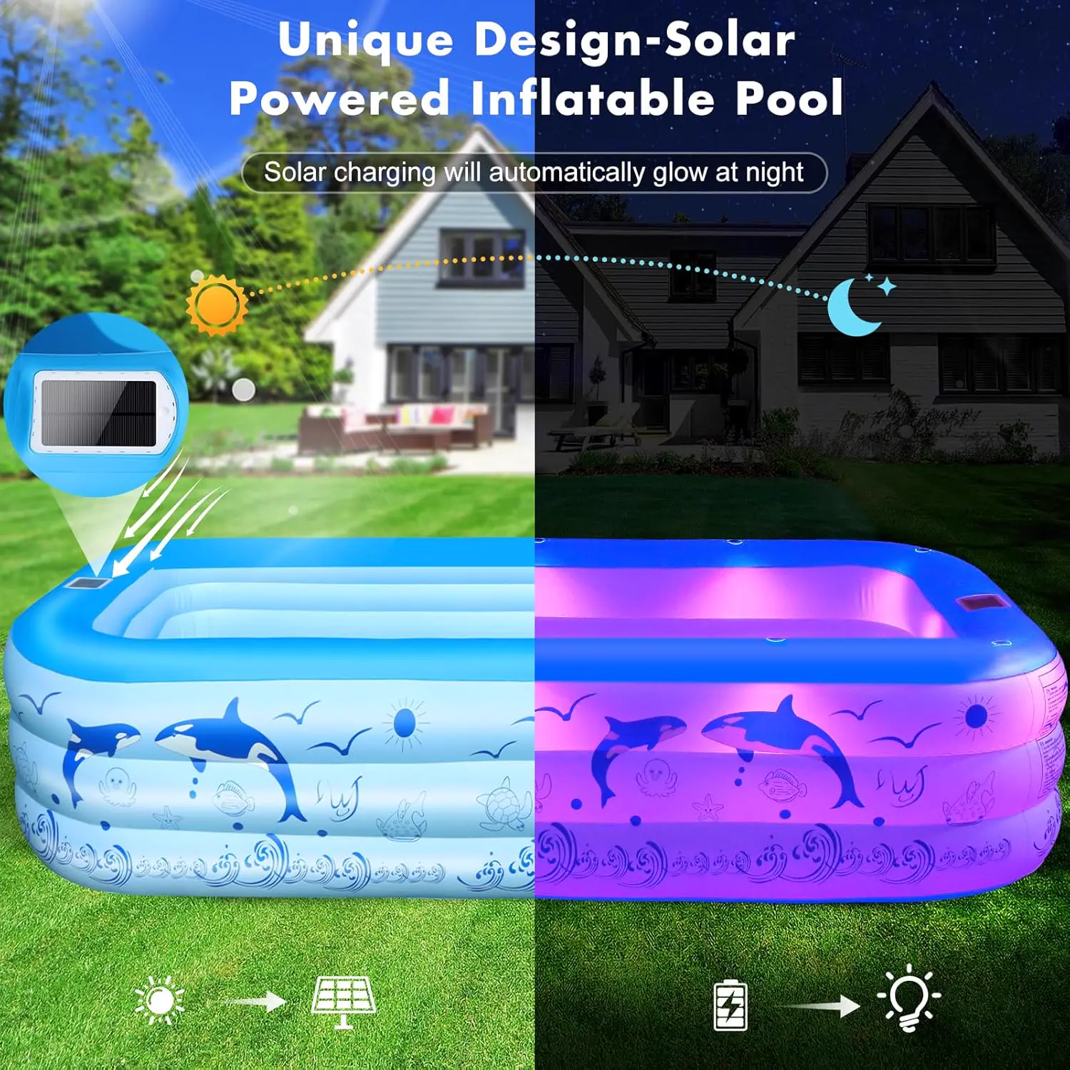 Piscine hors sol 150 × 55 cm vue 2