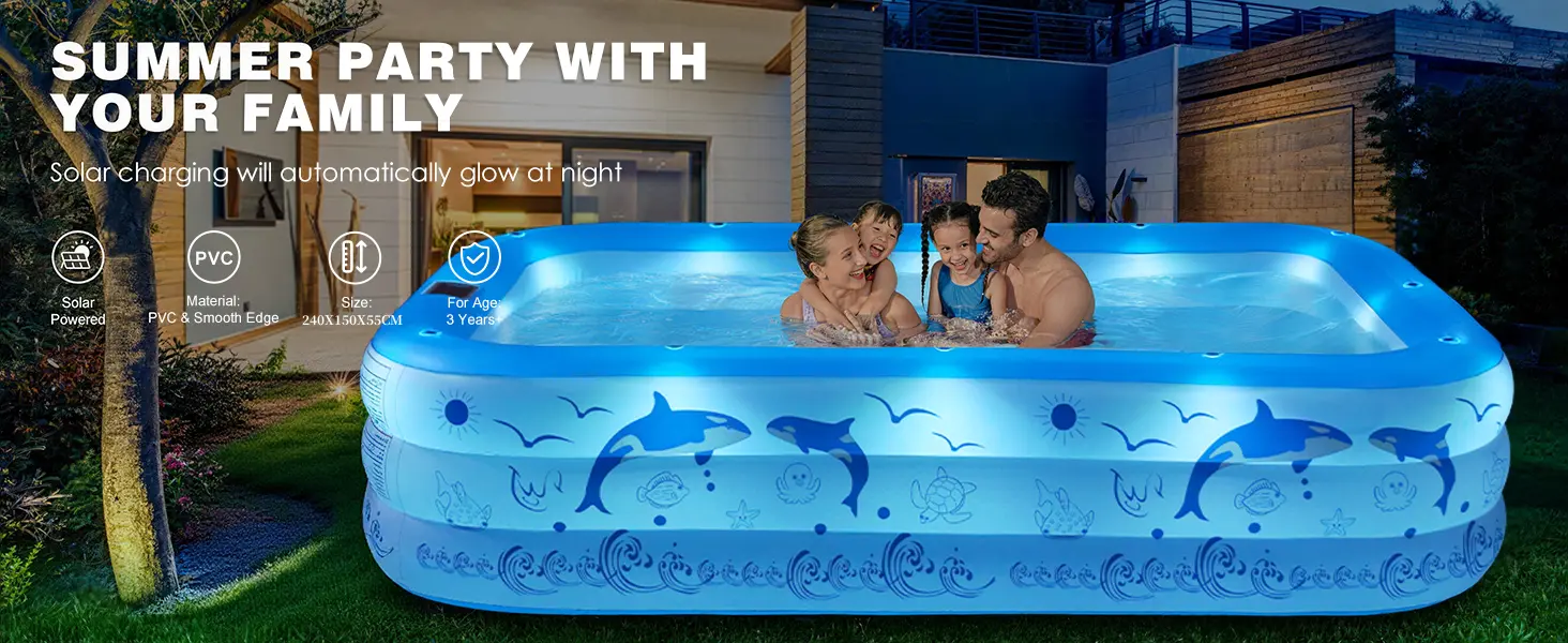 Piscine hors sol 150 × 55 cm — contenu détaillé 1