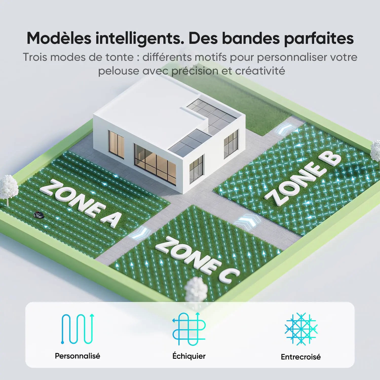 Robot tondeuse gris 1000 m² vue 7