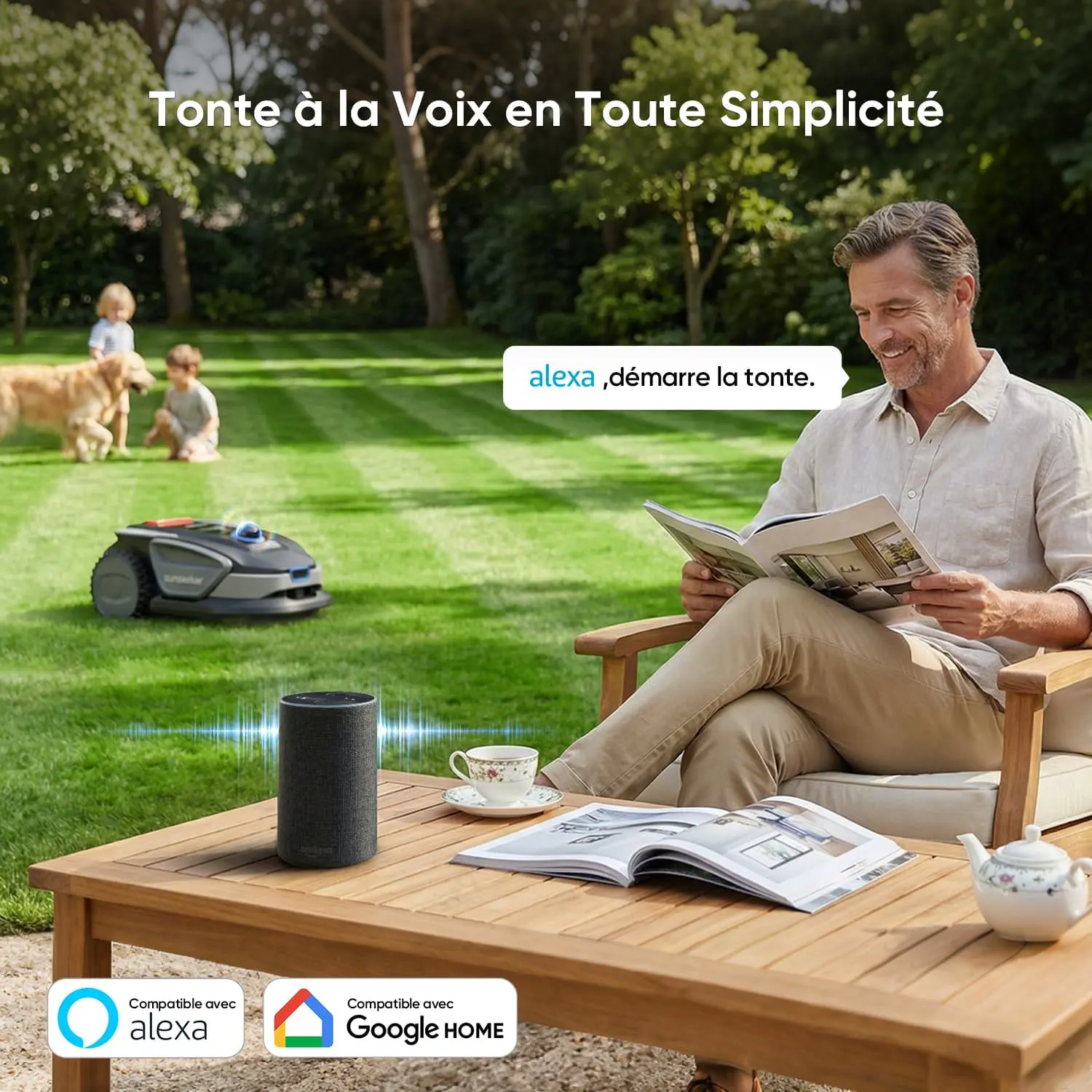 Robot tondeuse gris 1000 m² vue 10