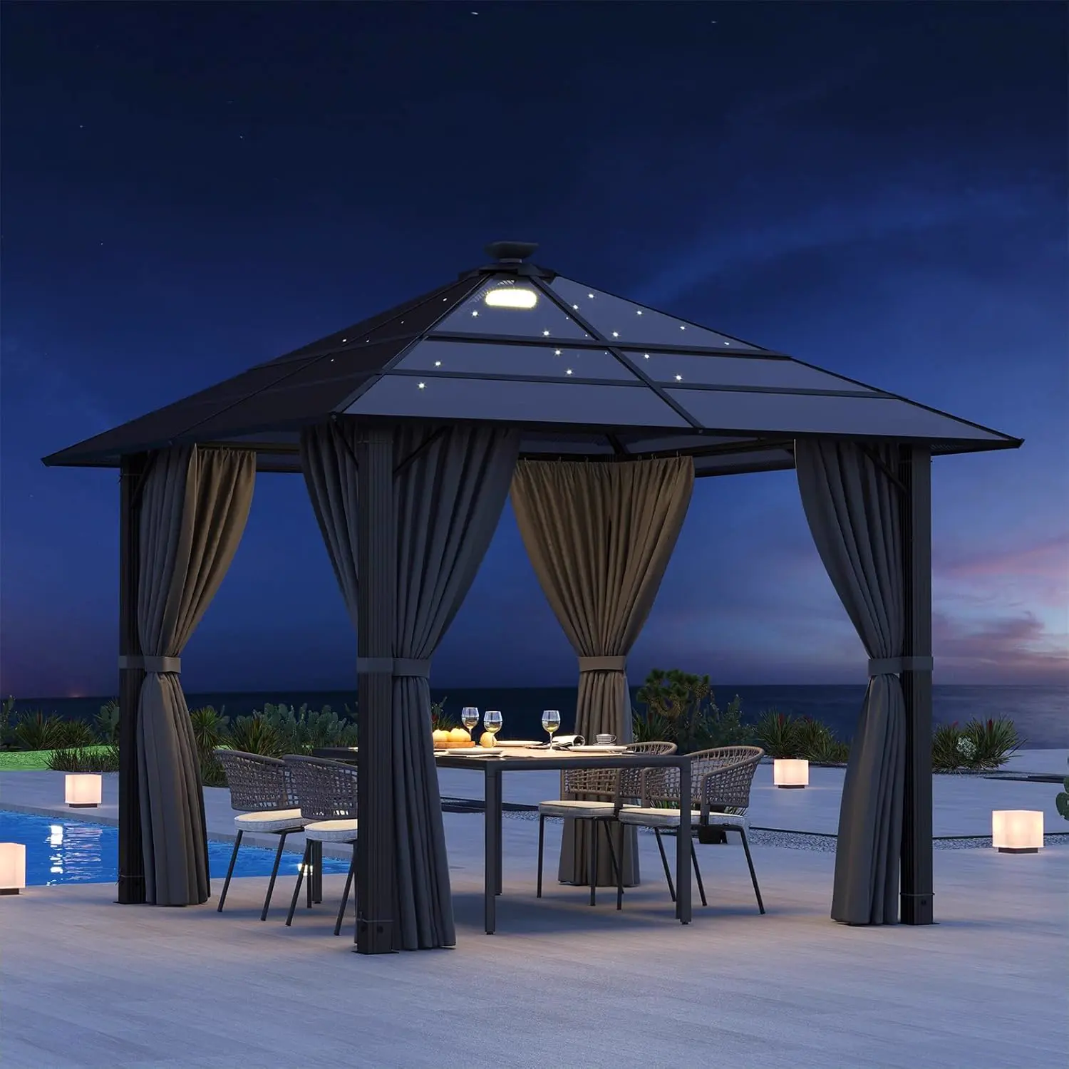 Pergola en aluminium 3 x 3 m vue 7