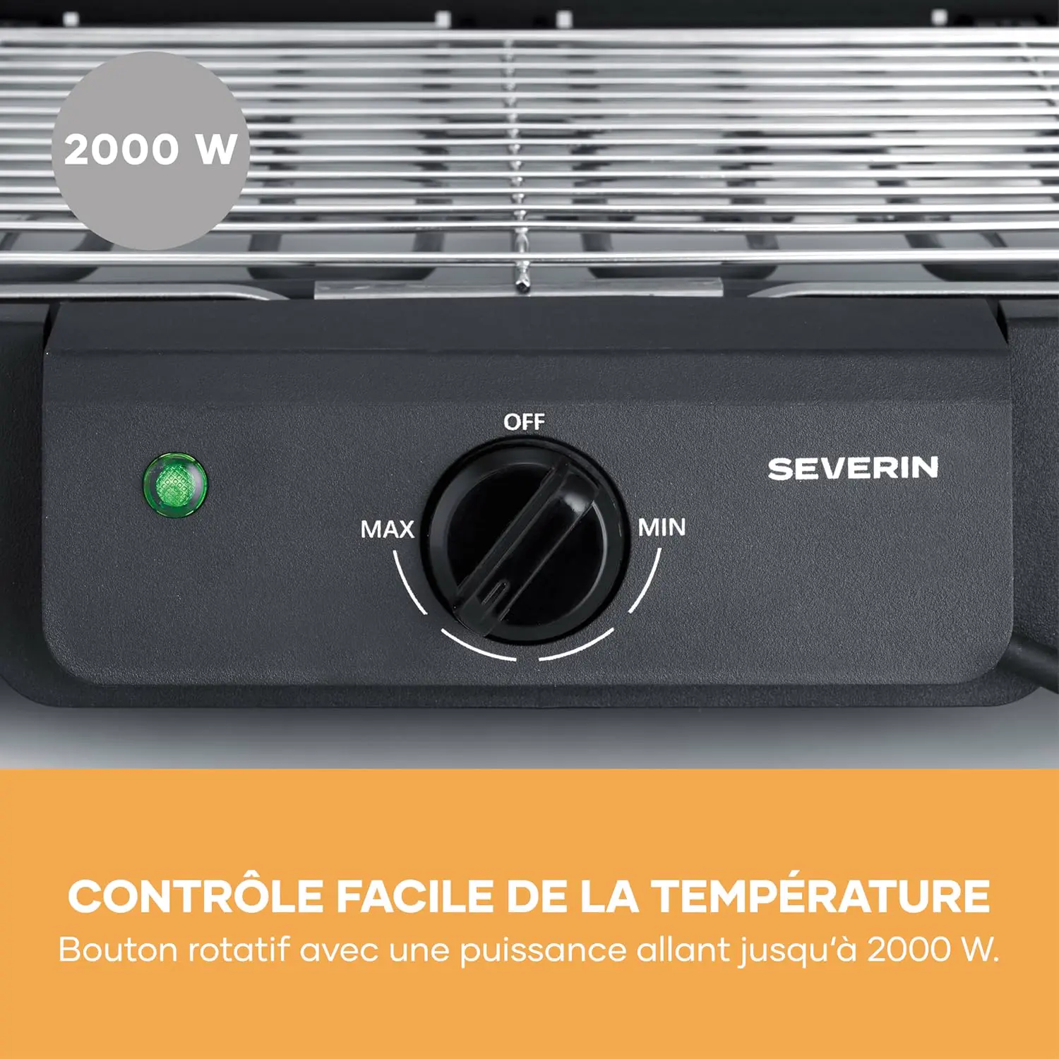 Barbecue électrique en acier noir 38 x 22 cm vue 8