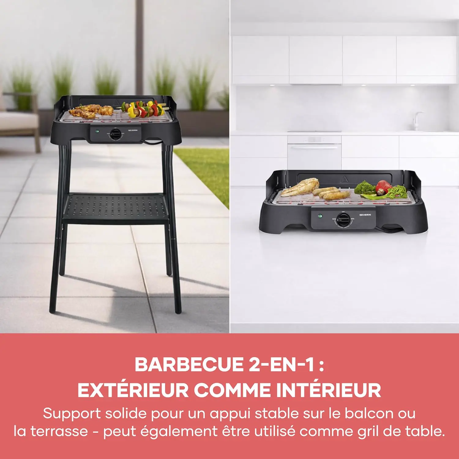 Barbecue électrique en acier noir 38 x 22 cm vue 10