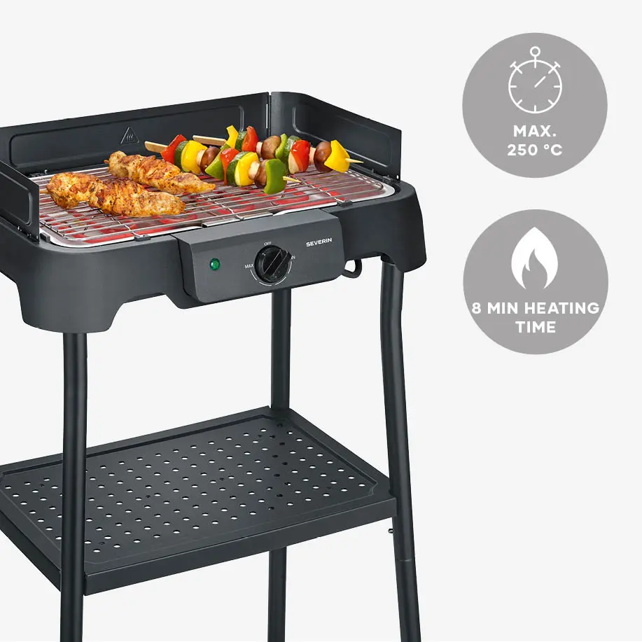 Barbecue électrique en métal noir 45x30cm — contenu détaillé 4