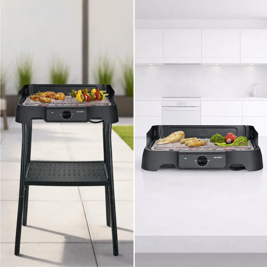 Barbecue électrique en métal noir 45x30cm — contenu détaillé 6