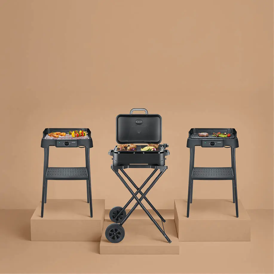 Barbecue électrique en métal noir 45x30cm — contenu détaillé 7
