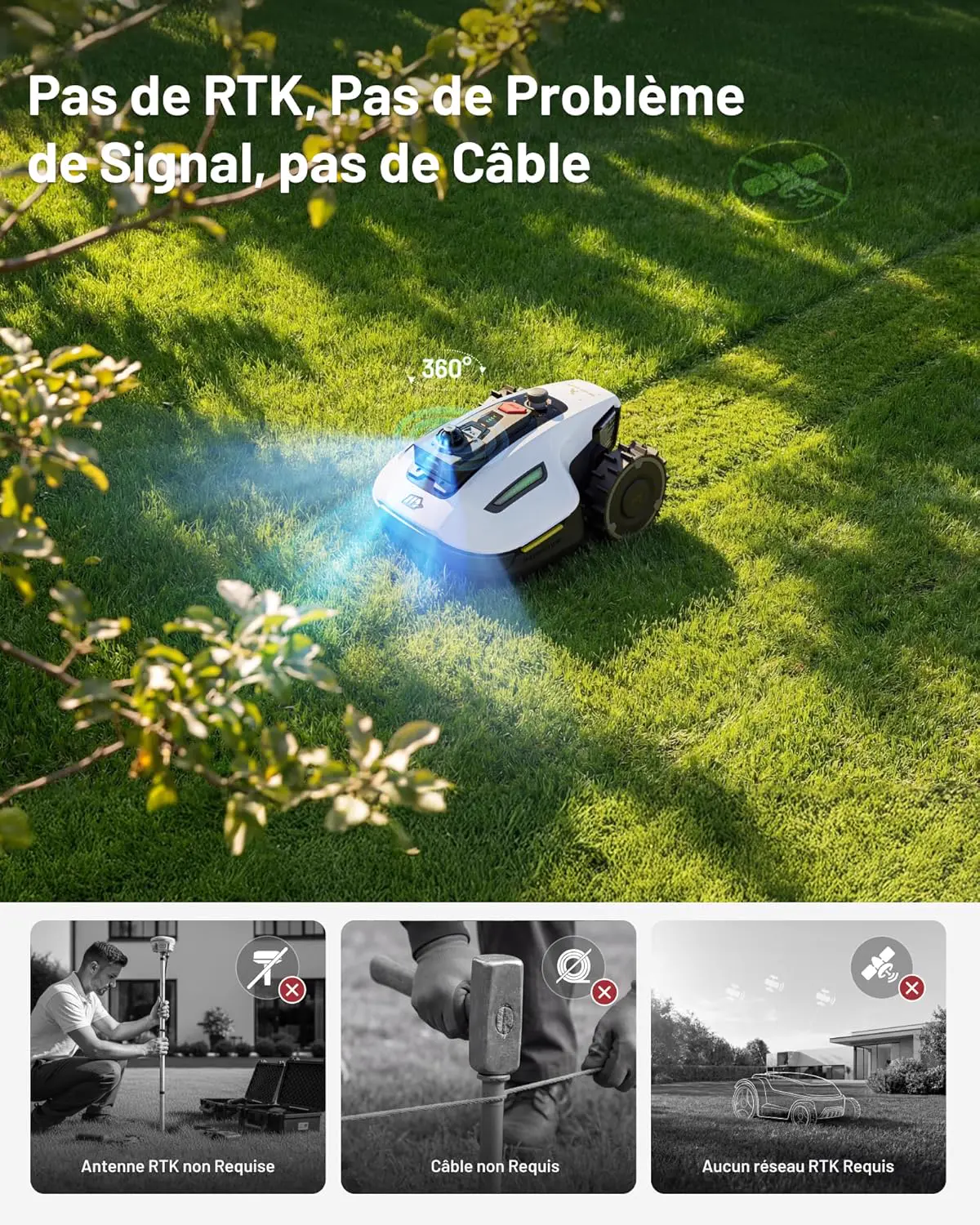 Robot tondeuse 800 m² vue 6