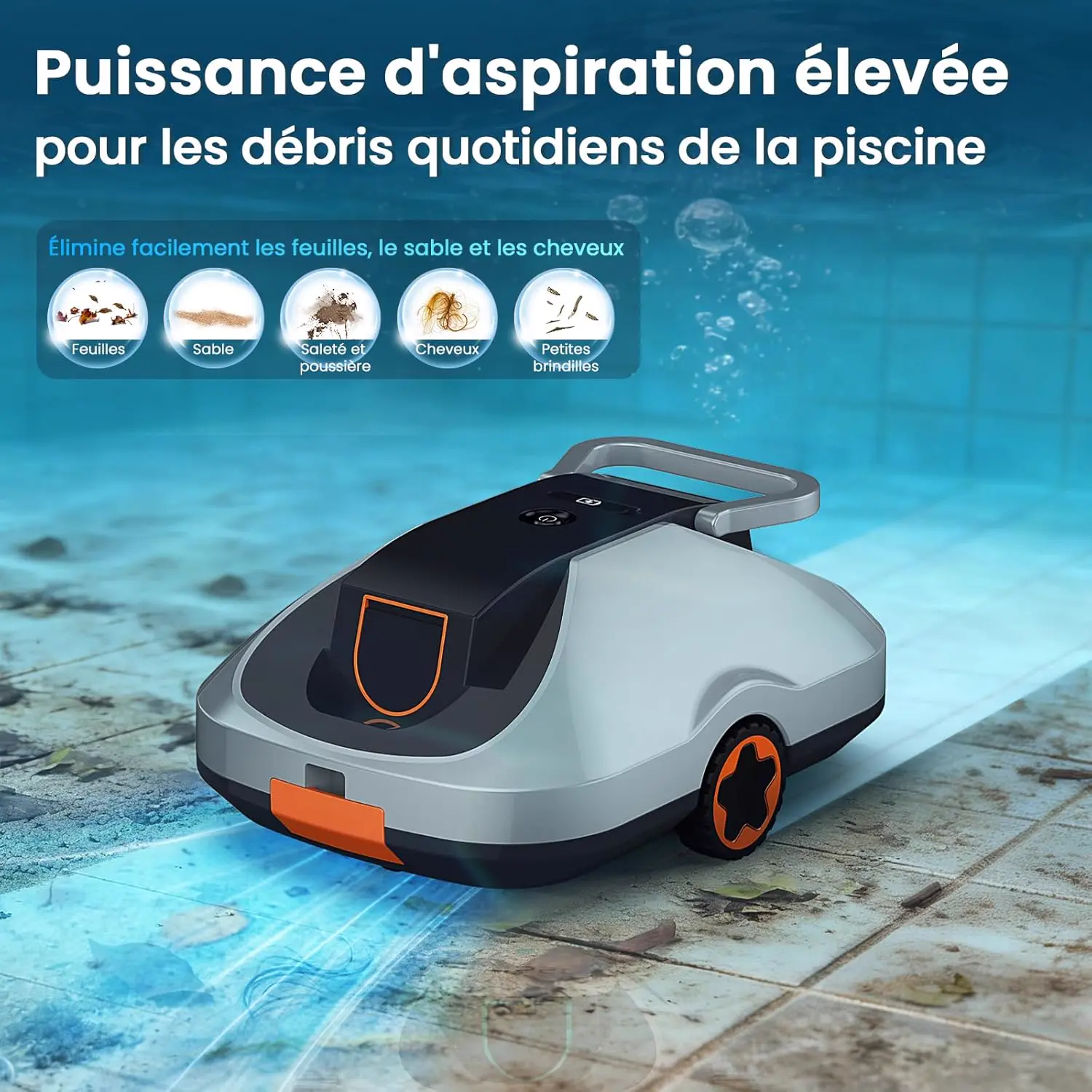 Robot piscine sable 232 m² vue 2