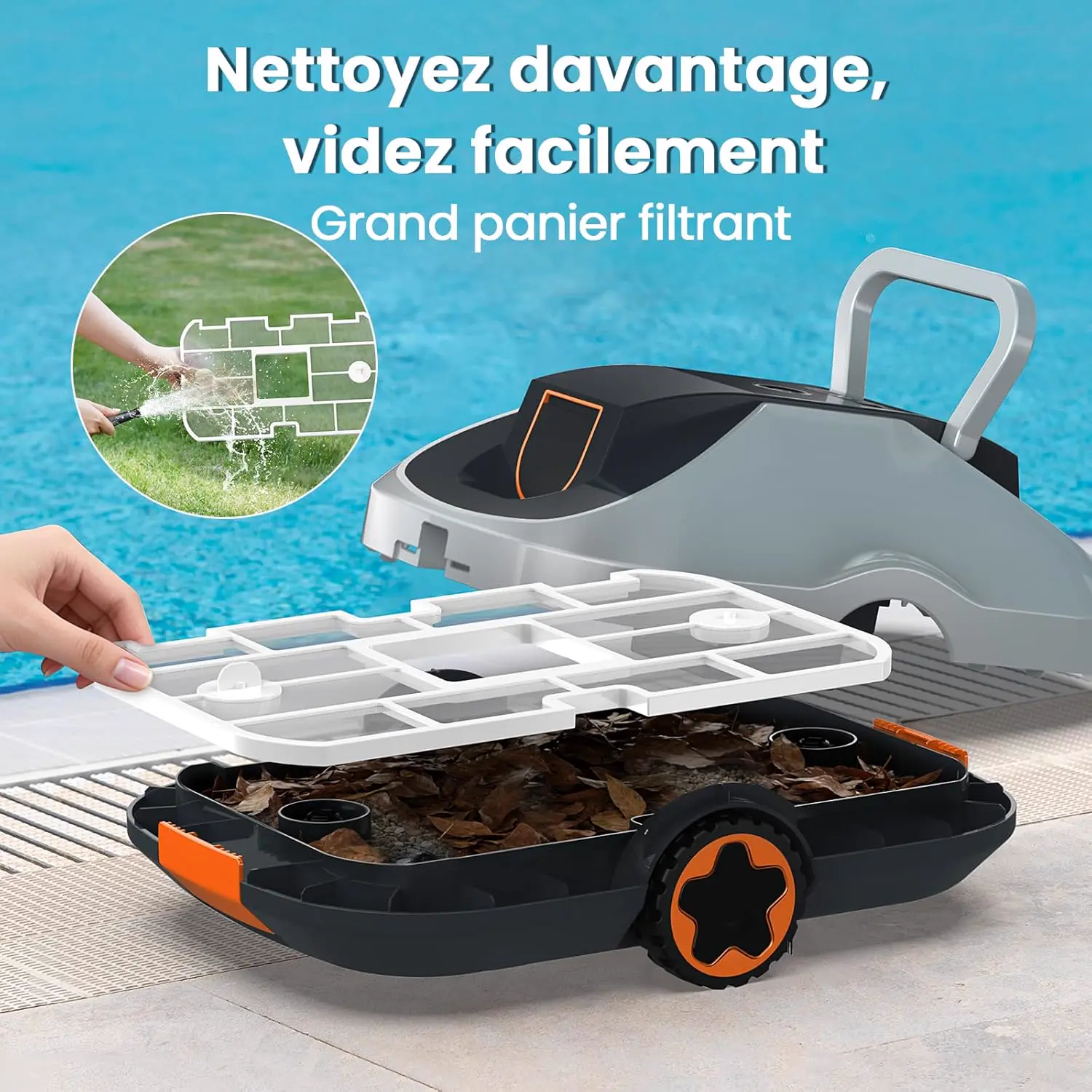 Robot piscine sable 232 m² vue 5