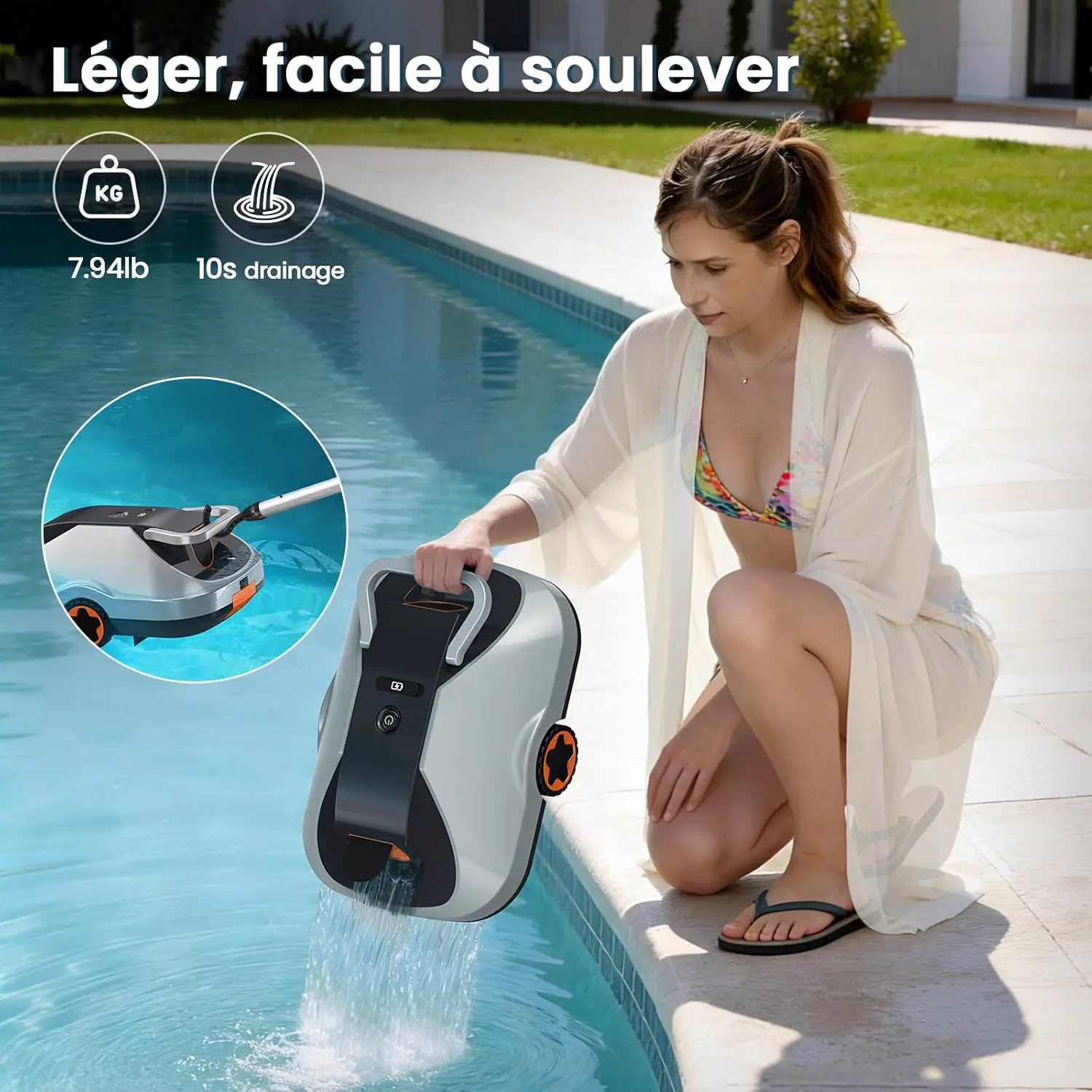 Robot piscine sable 232 m² vue 7