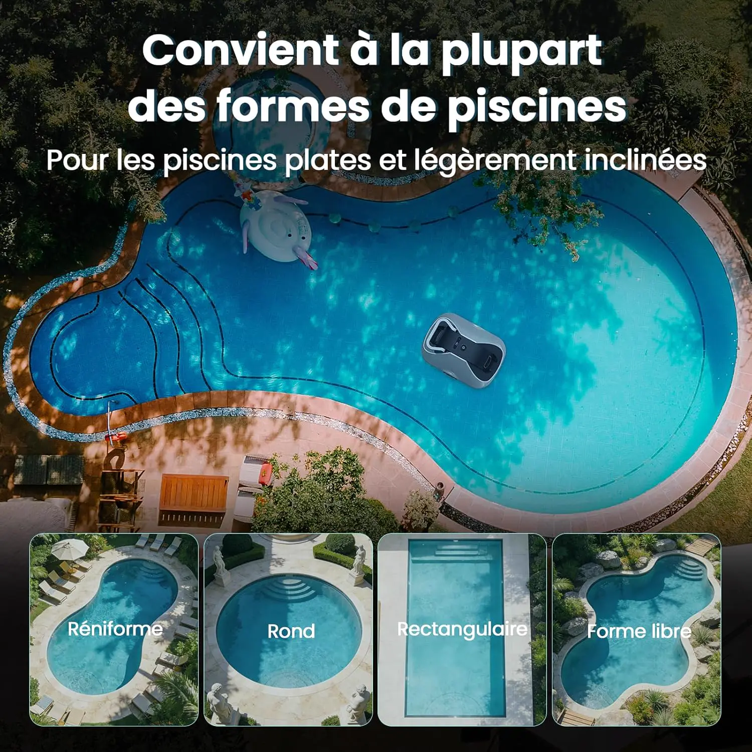 Robot piscine sable 232 m² vue 8