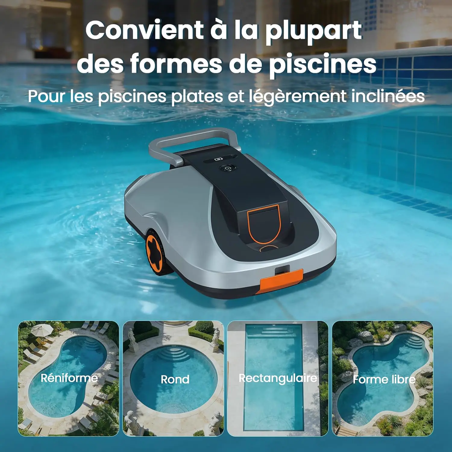 Robot piscine sable 232 m² vue 9