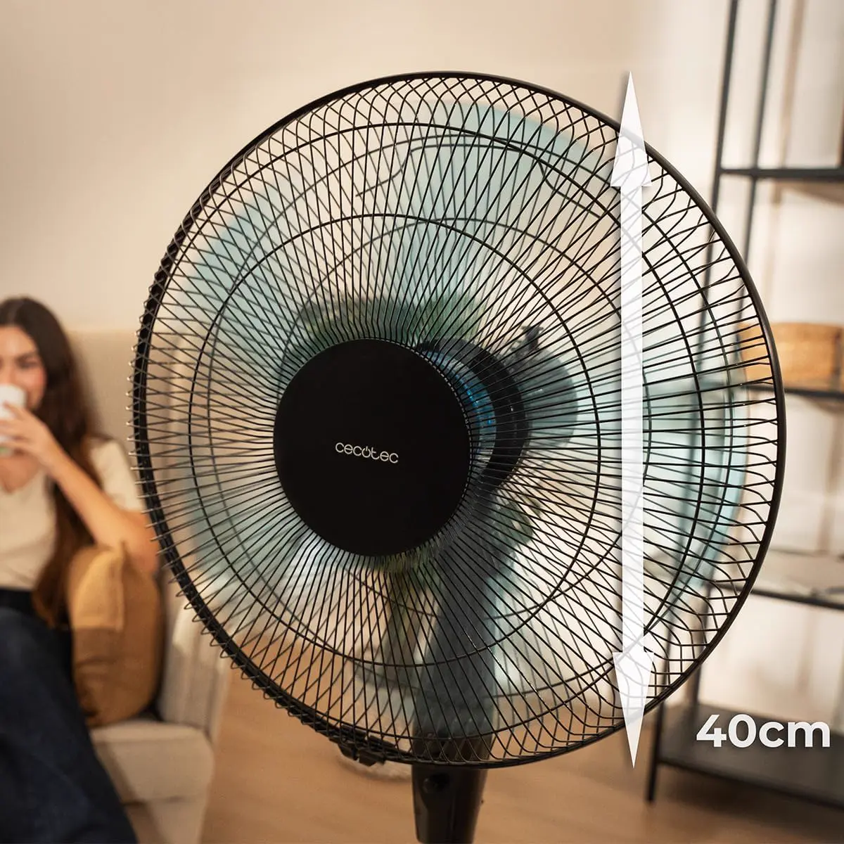 Ventilateur noir vue 3