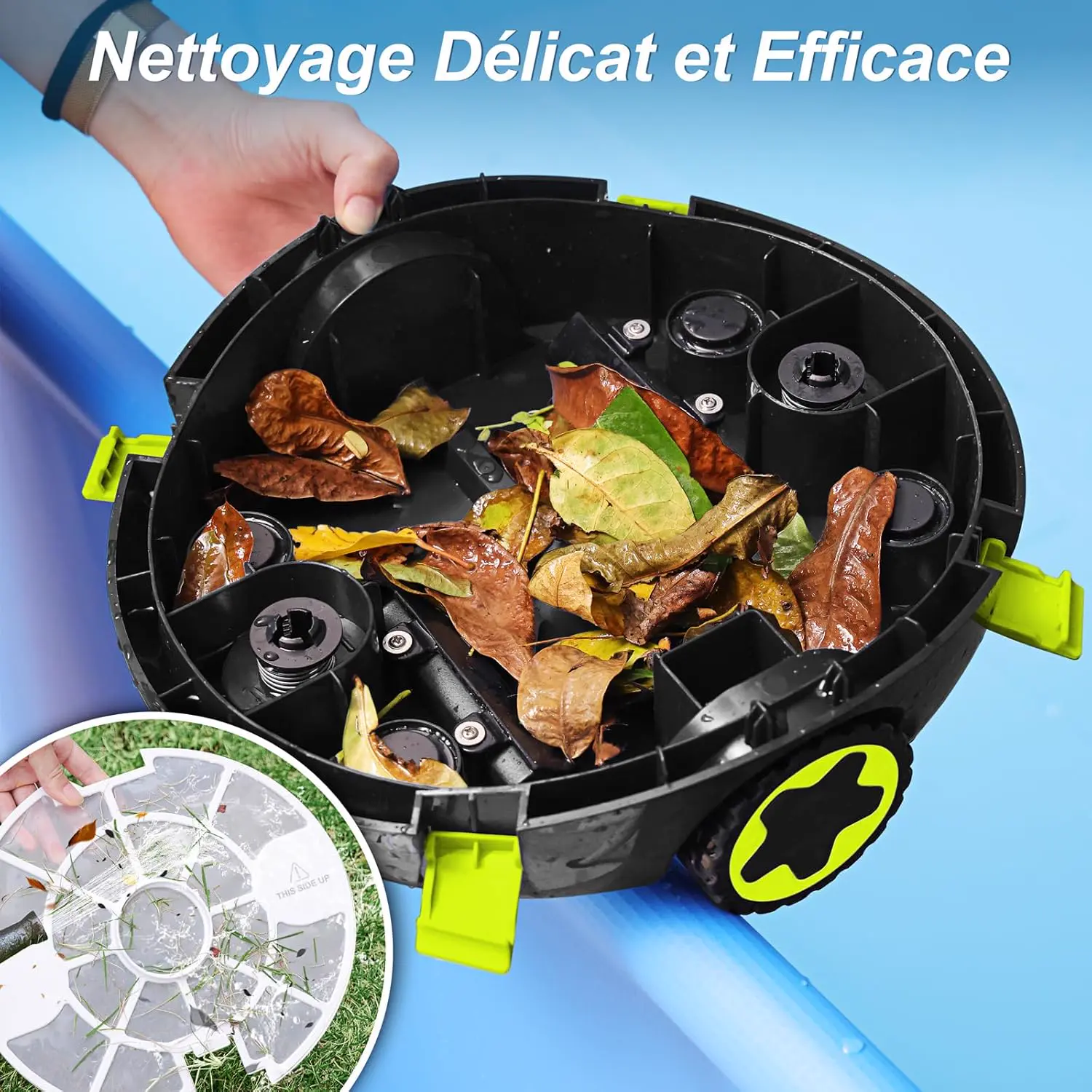 Robot piscine blanc 110 m² vue 6