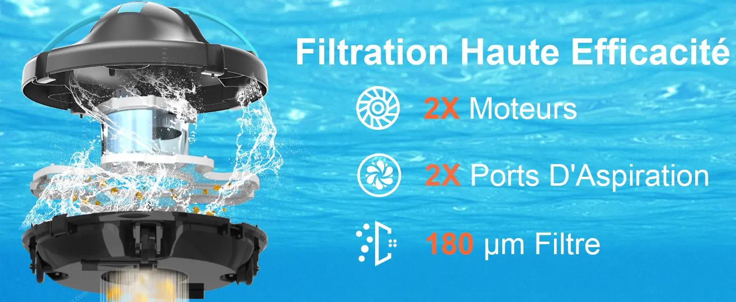 Robot piscine bleu 102 m² — contenu détaillé 4