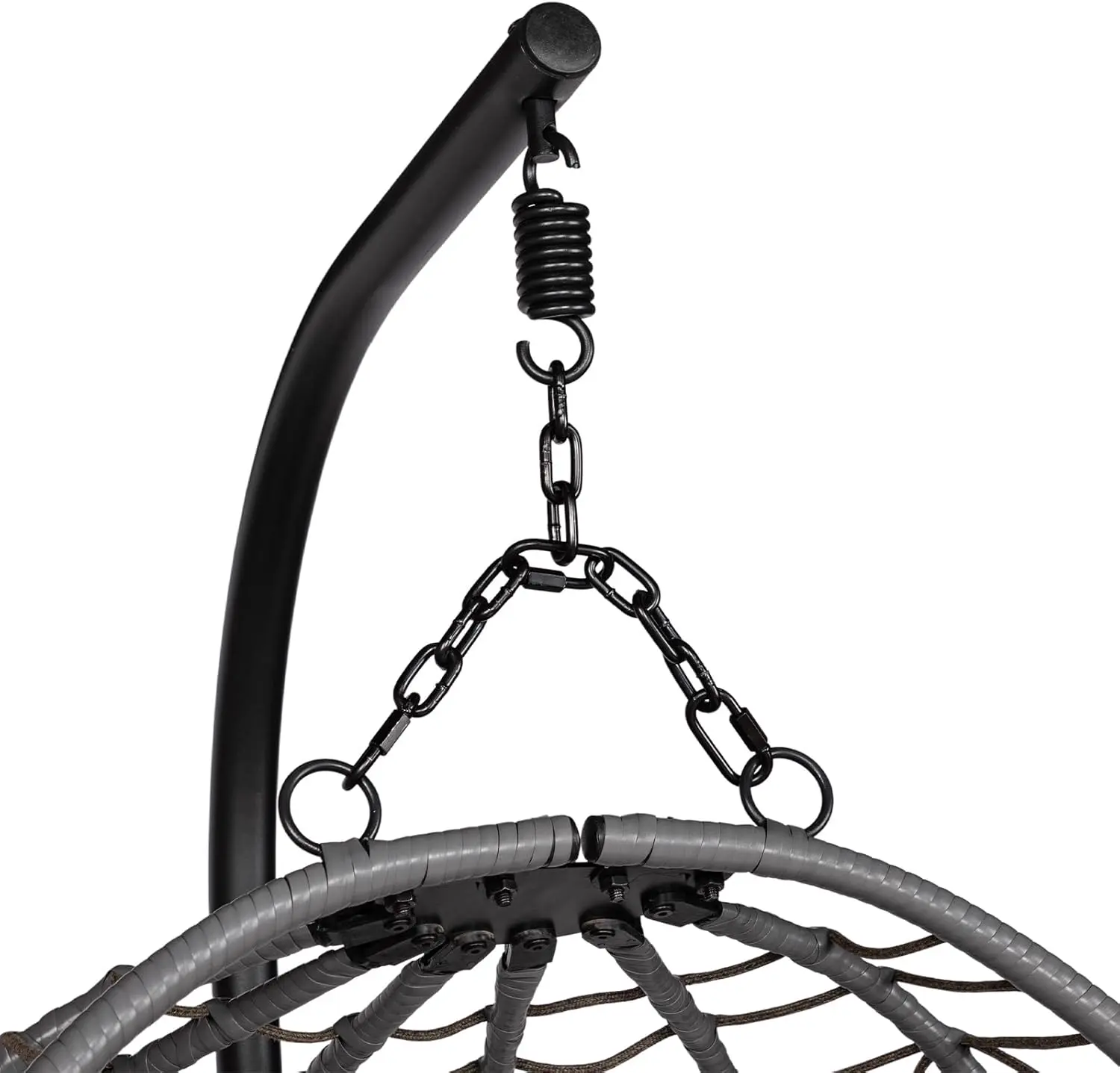 Fauteuils suspendus en acier gris 100 × 196 cm vue 6