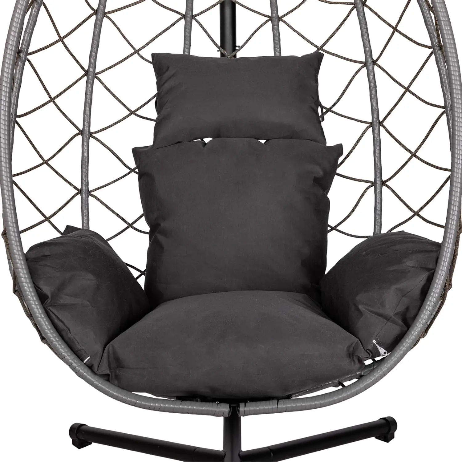Fauteuils suspendus en acier gris 100 × 196 cm vue 7