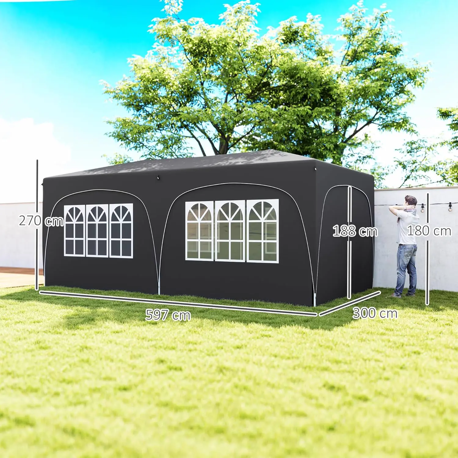 Tonnelle sable 3 x 6 m vue 7