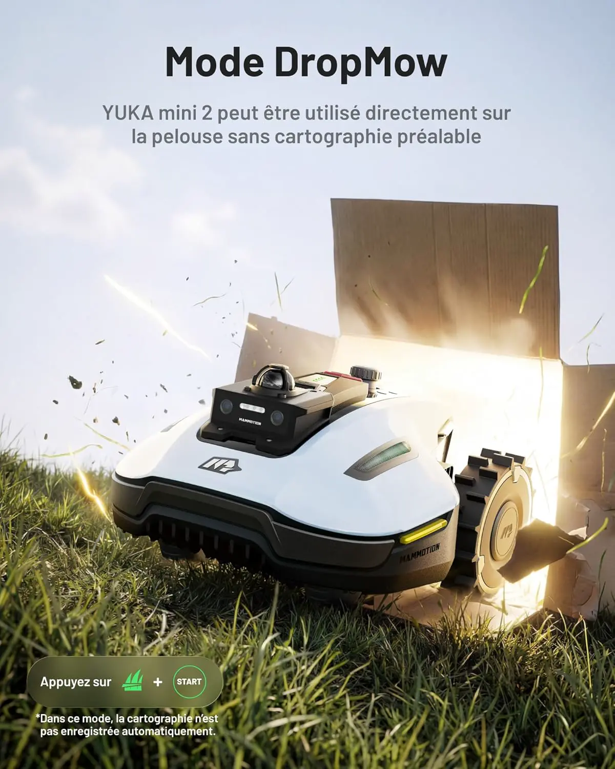 Robot tondeuse MAMMOTION YUKA Mini 2 800 LiDAR Robot Tondeuse… vue 6